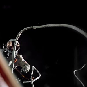 Gene Cernan during the problematic Gemini 9 space walk