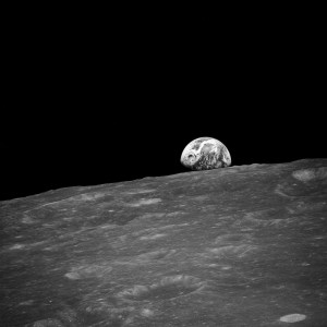 Earthrise in Black and White