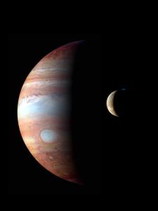 Jupiter and Io as seen from New Horizons